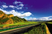 青藏公路和铁路美景